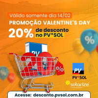 <strong>Leia mais sobre</strong><br />20% no PV*SOL - não perca o desconto do Valentine´s Day! 20% no PV*SOL - não perca o desconto do Valentine´s Day!