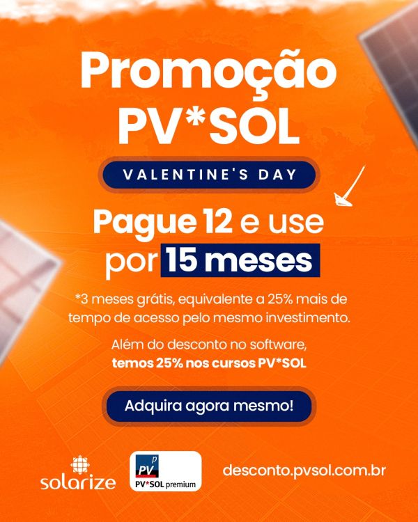 <strong>Leia mais sobre</strong><br />PROMOÇÃO Valentine´s Day: pague 12 e use 15 meses na licença PV*SOL PROMOÇÃO Valentine´s Day: pague 12 e use 15 meses na licença PV*SOL
